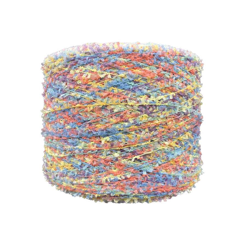 1/5.5nm fargerik metallisk sølv Lurex nylon polyesterpølse garn